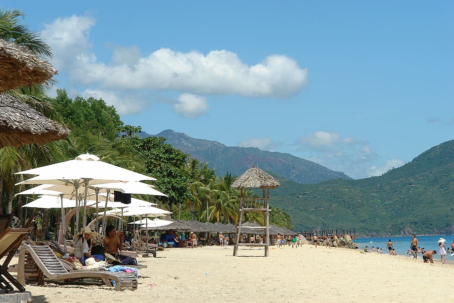 Nha trang beach vietnam in may 