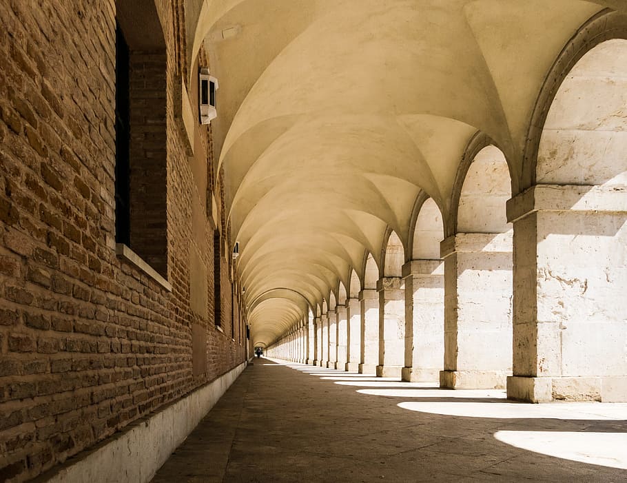 Arches, Architecture, Lantern, hall, stone, input, brick, ancient HD wallpaper