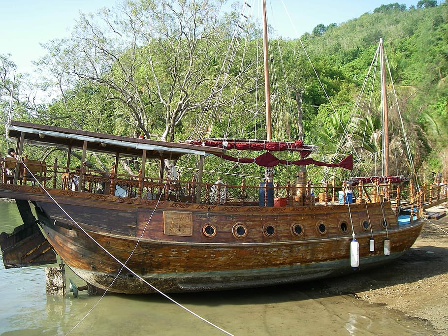 Ship, Boat, Wreck, Ocean, Yacht, transport, marine, vessel HD wallpaper