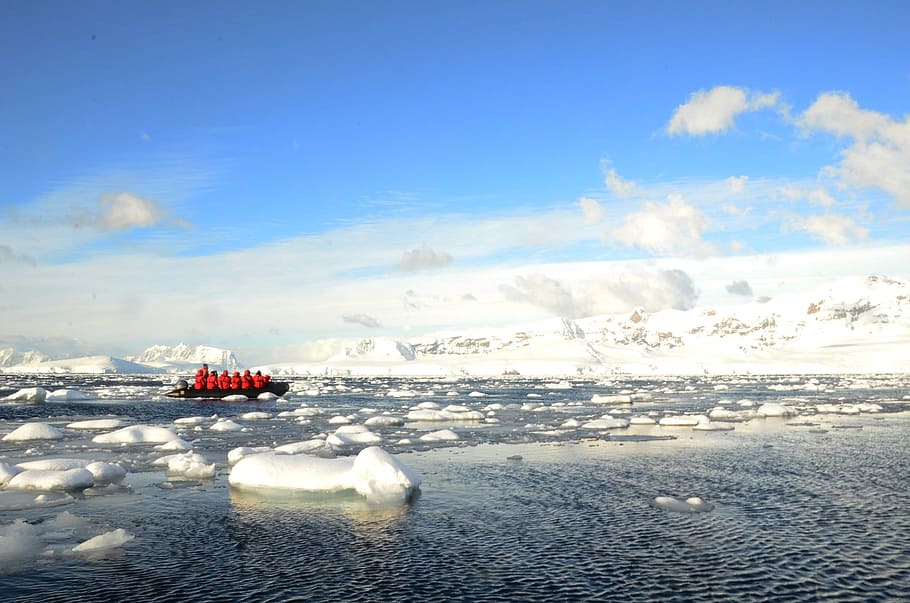 antarctica, expedition, ice flows, cloud - sky, winter, snow HD wallpaper