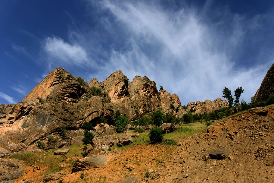 Mountain, Cloud, Sky, Blue, Landscape, nature, sirnak, turkey HD wallpaper