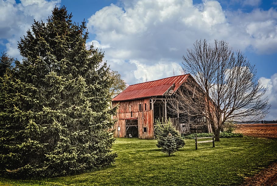 barn, rustic, barns, ohio, digital art, rural, scenic, country HD wallpaper