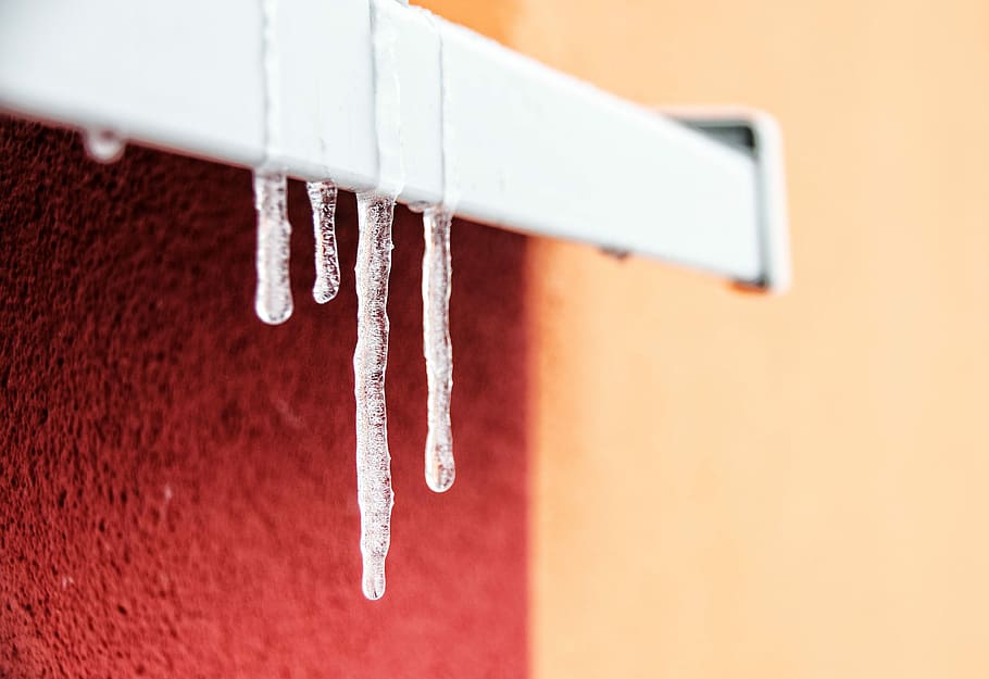 Icicle, Ice, Snow, Tree, Wintry, hoarfrost, cave, fog, winter HD wallpaper