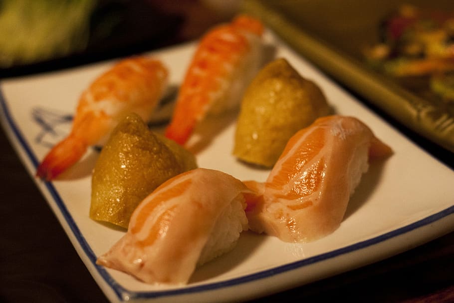 sushi, fish, bob, food and drink, asian food, japanese food HD wallpaper