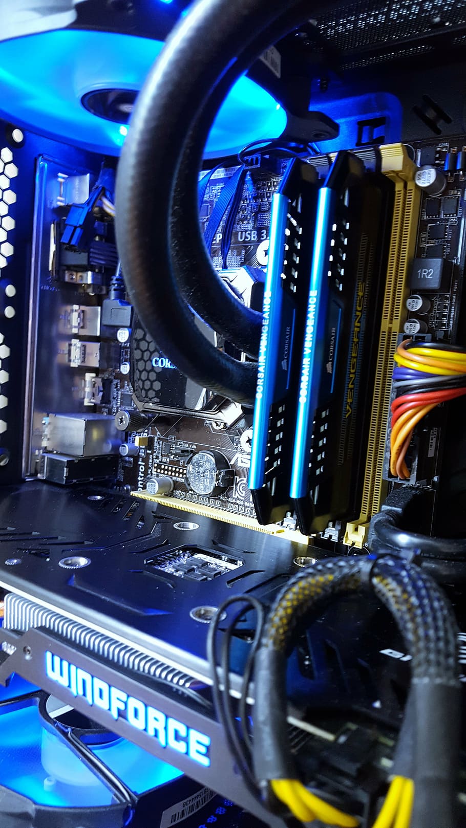 turned-on computer tower, hardware, technology, control, indoors HD wallpaper