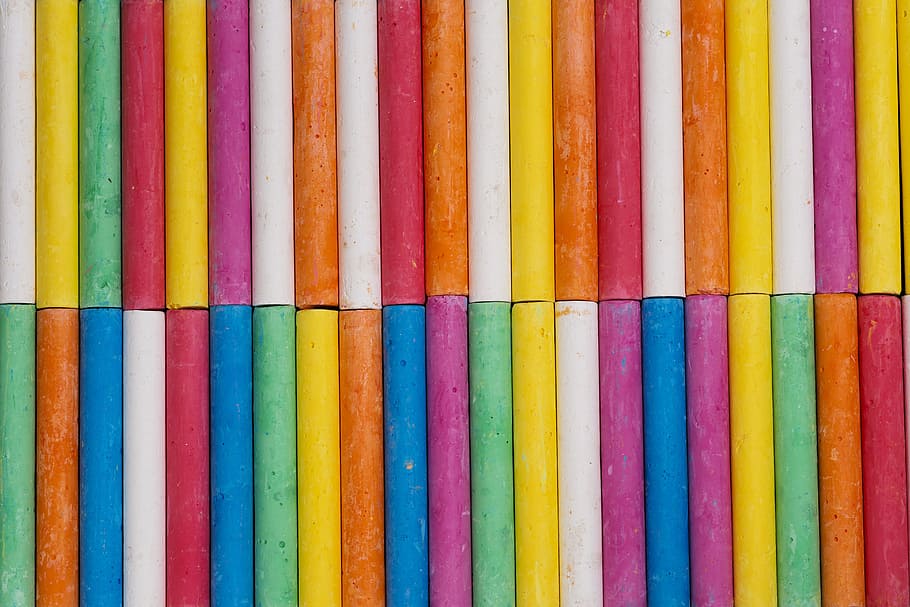 multicolored chalk lot, texture, background, colors, colorful HD wallpaper