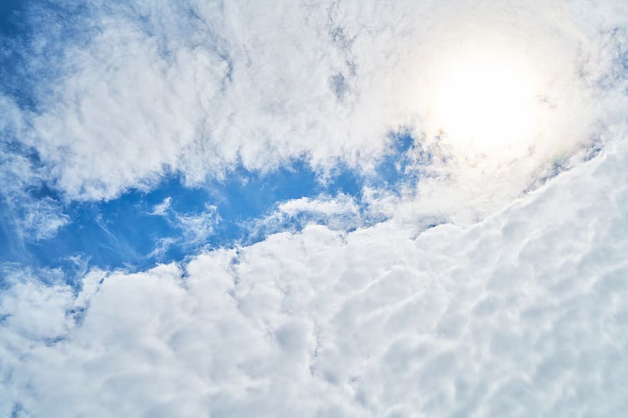 cloud, blue, white, clouds, white clouds, landscape, nature HD wallpaper