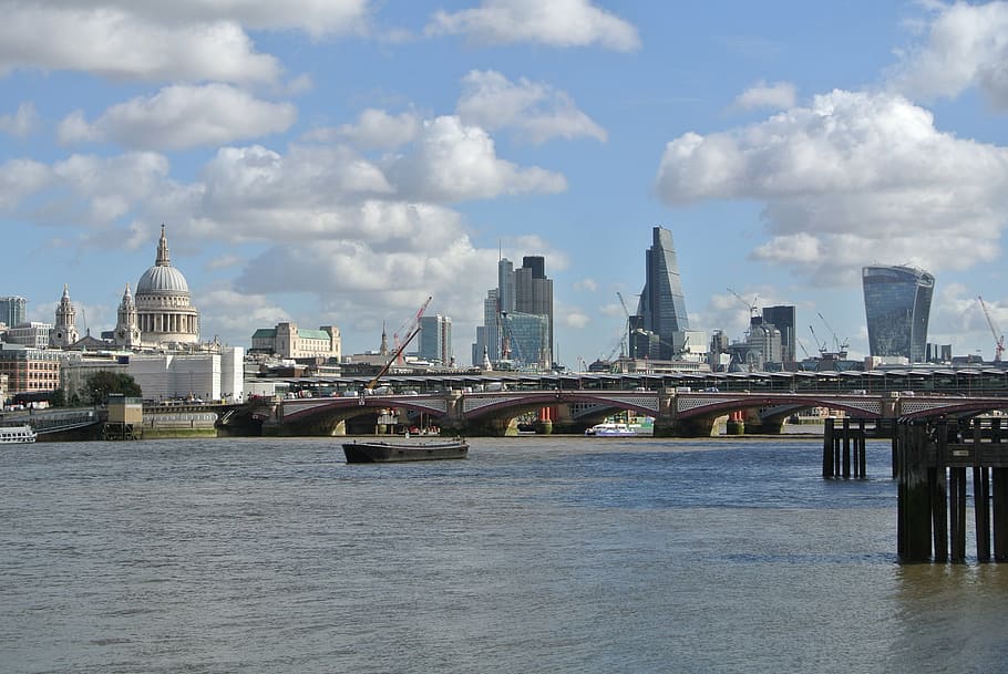london, thames, bridge, uk, river, skyscrapers, st paul's, cathedral HD wallpaper