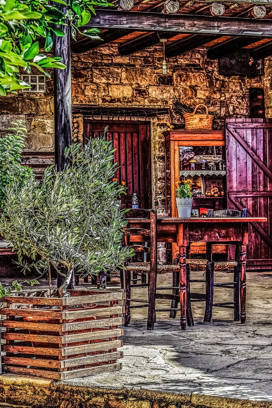 cyprus, maroni, house, yard, architecture, traditional, village HD wallpaper