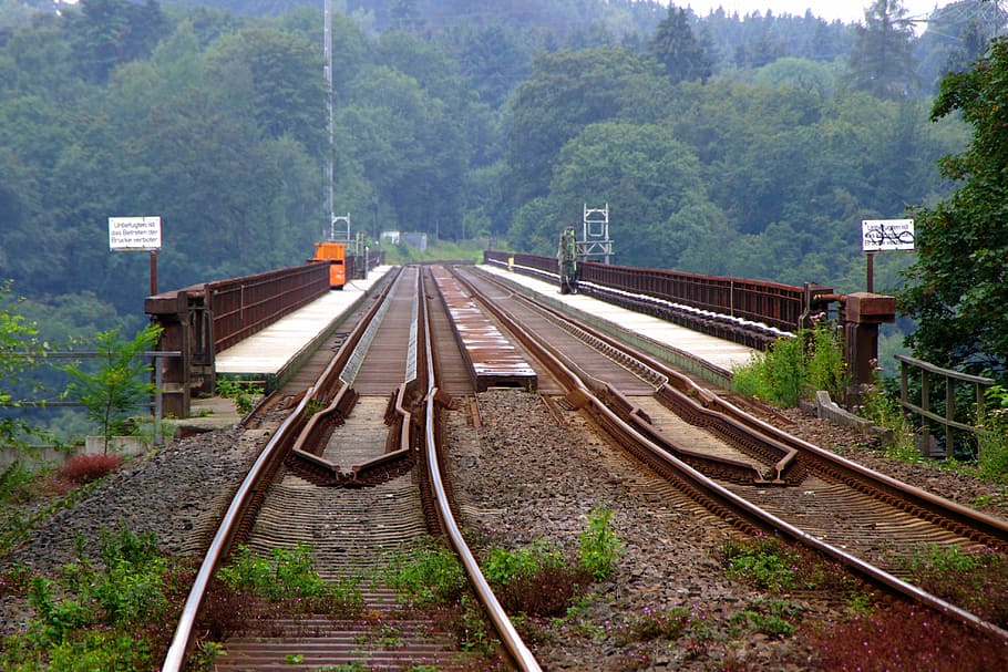 railroad tracks, railway bridge, müngsten, remscheid, solihull, HD wallpaper