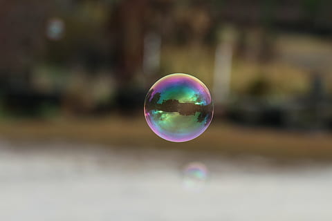 focus photography of bubble, reflection, drop, air, sphere HD wallpaper