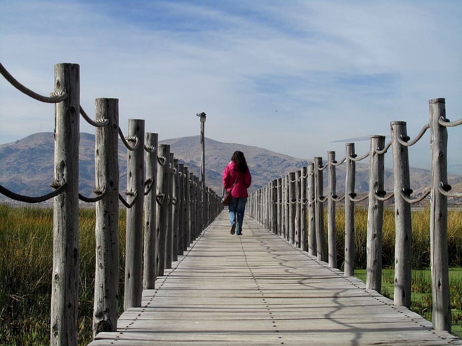 Gateway, Path, Nature, Titicaca, Walk, one person, adults only HD wallpaper