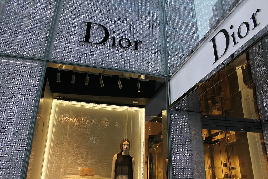Dior store front, shop, new york, communication, architecture, HD wallpaper
