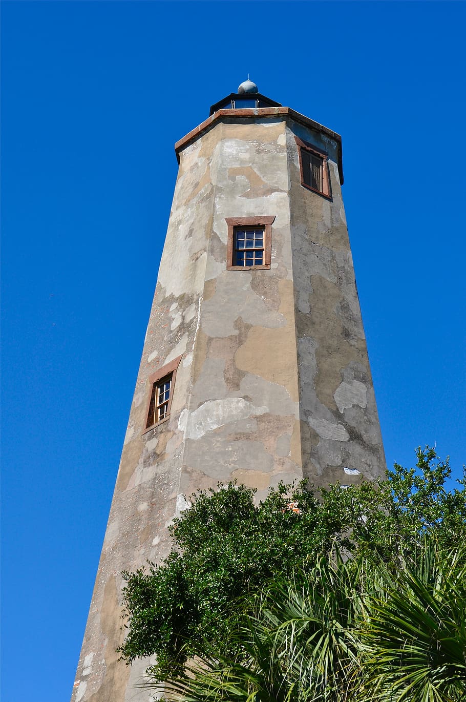 lighthouse, blue sky, sea, tower, ocean, travel, nautical, architecture HD wallpaper