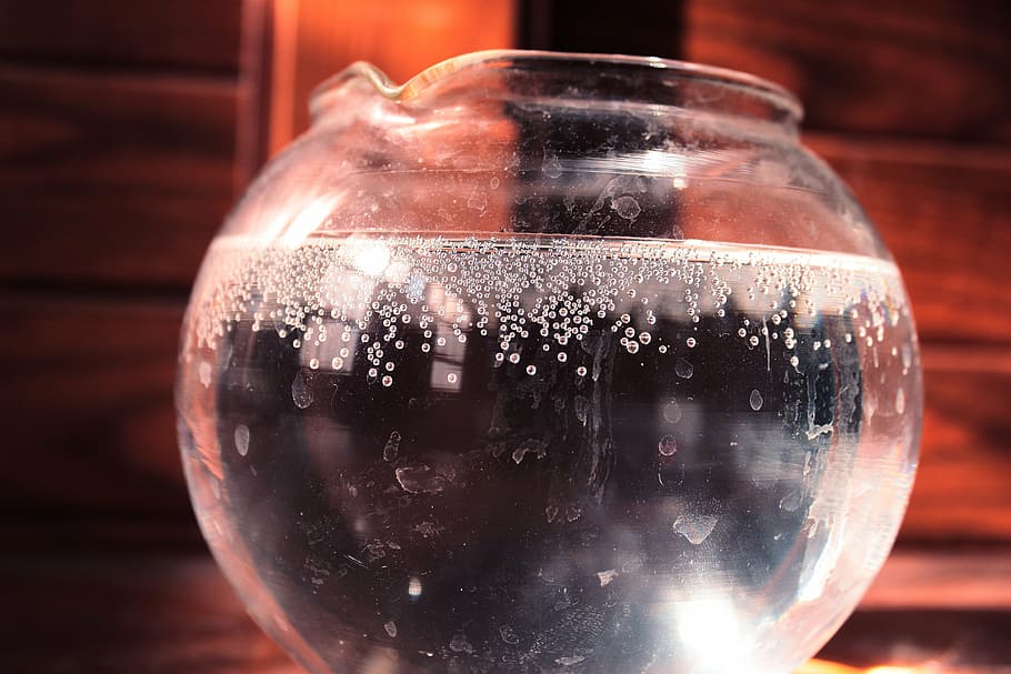 glass, water, bubbles, foam, container, indoors, close-up, food and drink HD wallpaper