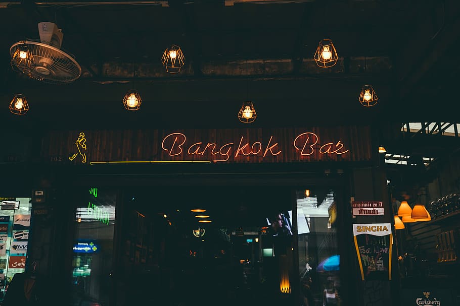 HD wallpaper: Bangkok Bar neon light signage on front of establishment, Bangkok Bar neon light signage - Wallpaper Flare