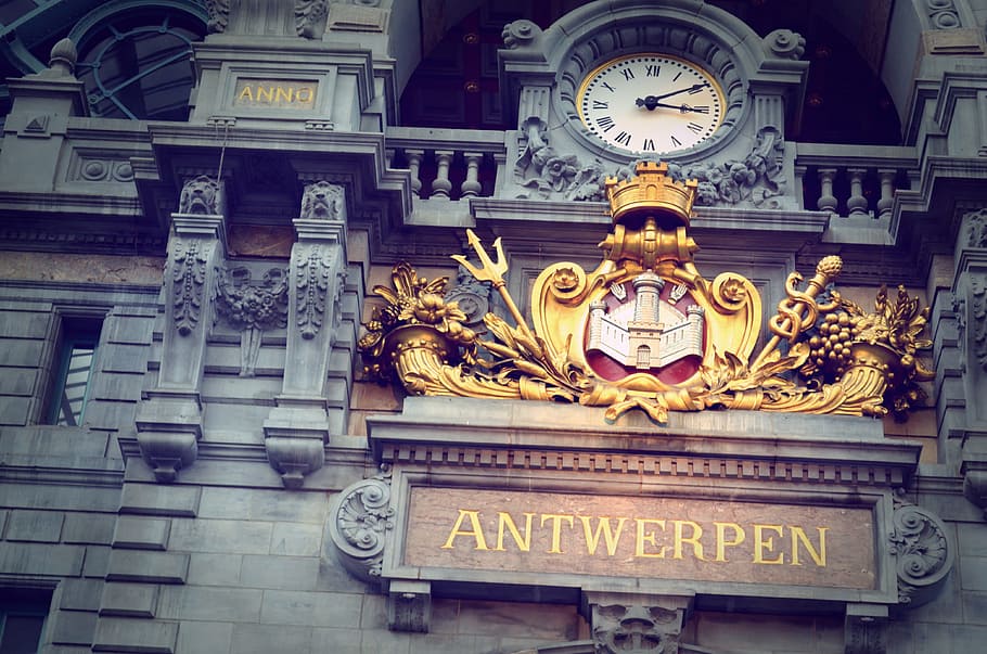 clock, station, time, railway, hour, minute, train, old, city HD wallpaper