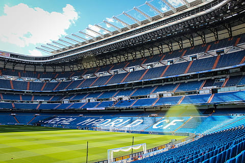 HD wallpaper: Real Madrid CF stadium, Santiago Bernabeu Stadium, soccer, seat - Wallpaper Flare