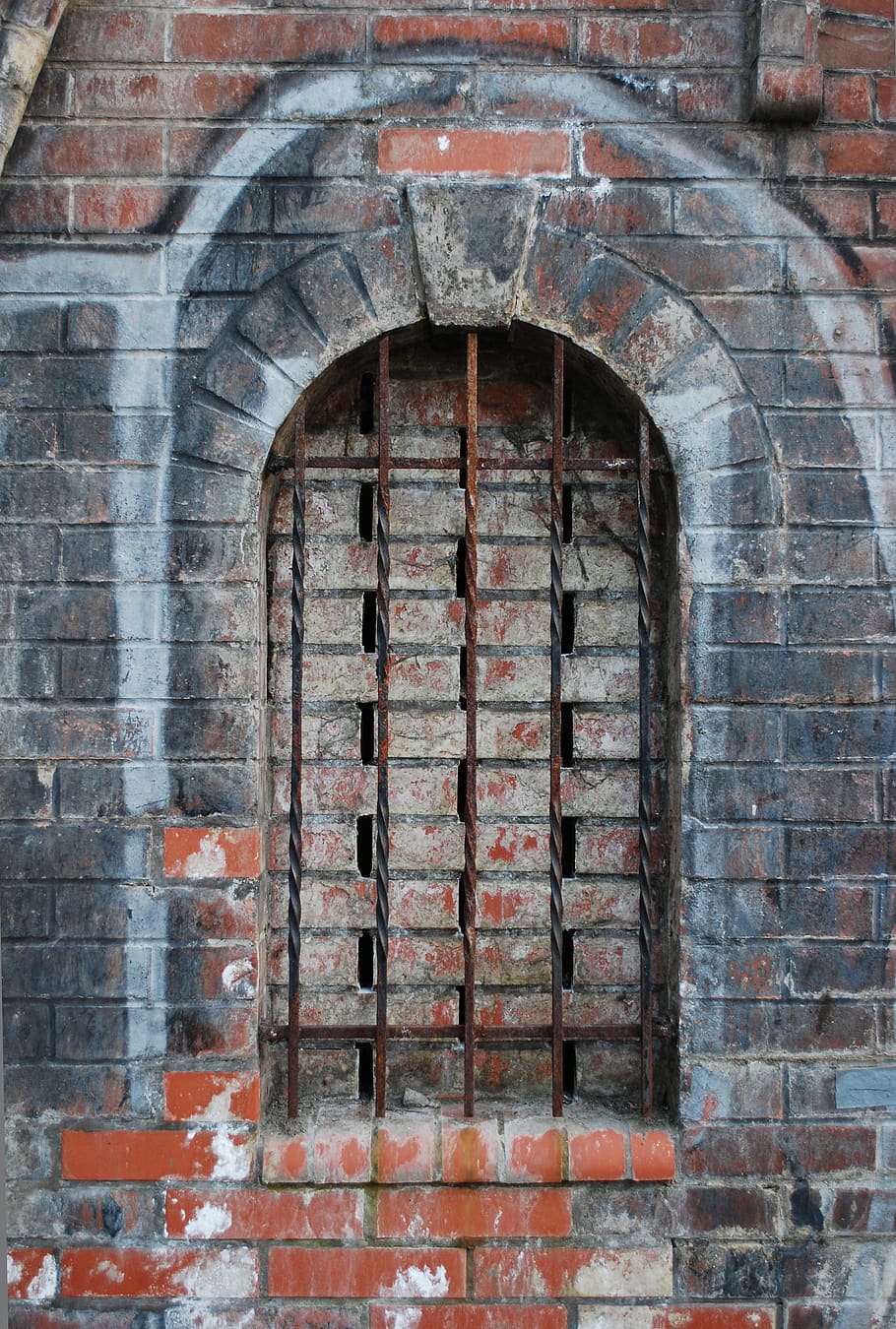 window, grid, bricks, wall, architecture, built structure, building exterior HD wallpaper