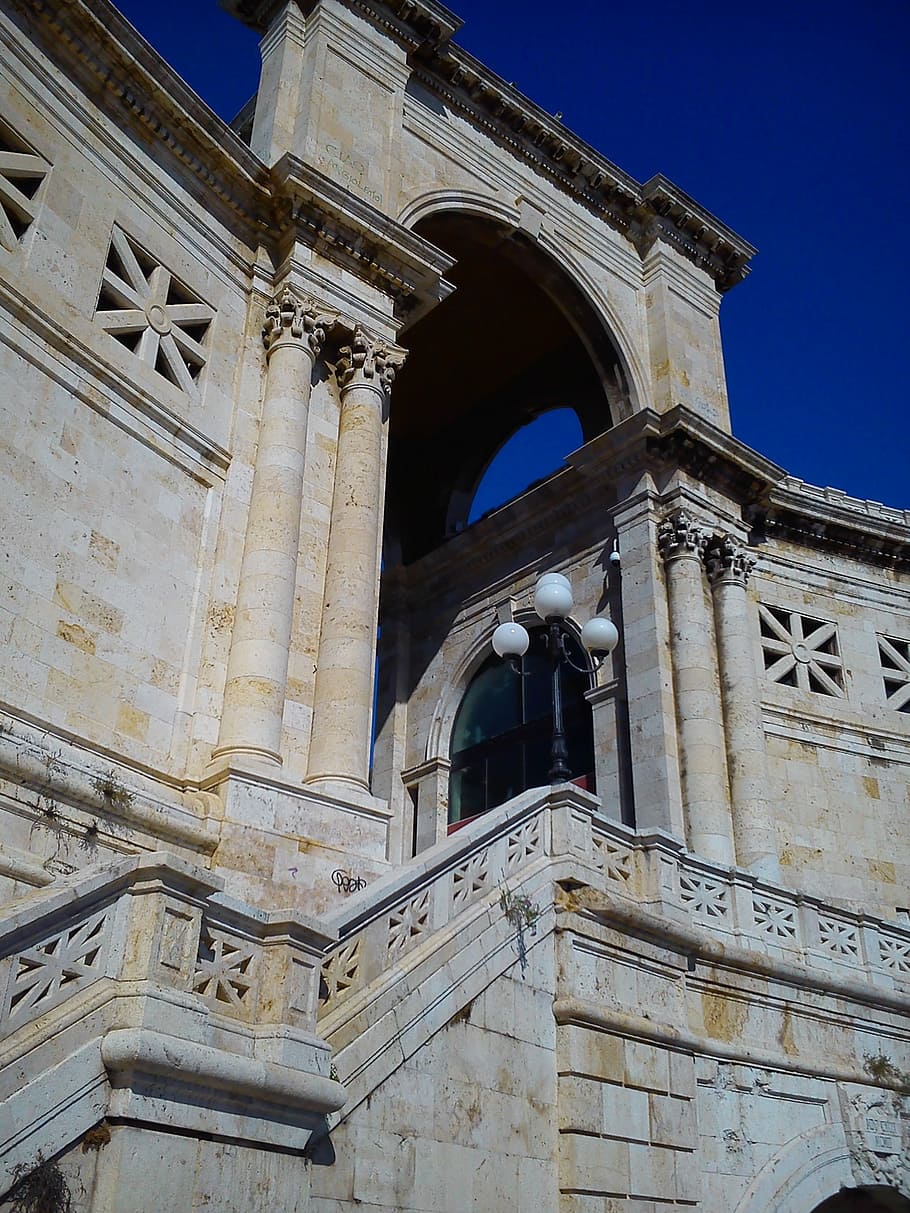 Cagliari, Arc, Building, architecture, building exterior, history HD wallpaper