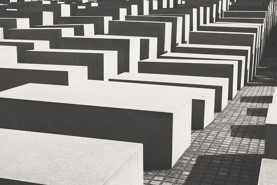 Berlin’s Memorial to the Murdered Jews of Europe, abstract, HD wallpaper