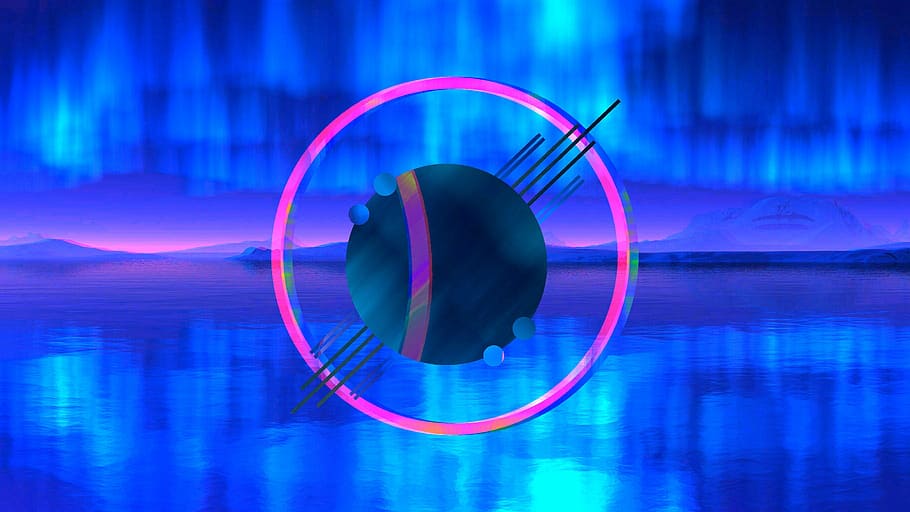 fragment, created, abstract, reflection, water, illuminated HD wallpaper