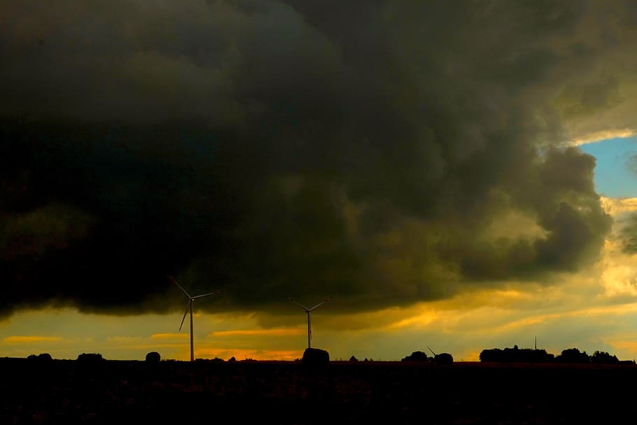 clouds, storm, sky, thunderstorm, weather, forward, rain, landscape HD wallpaper