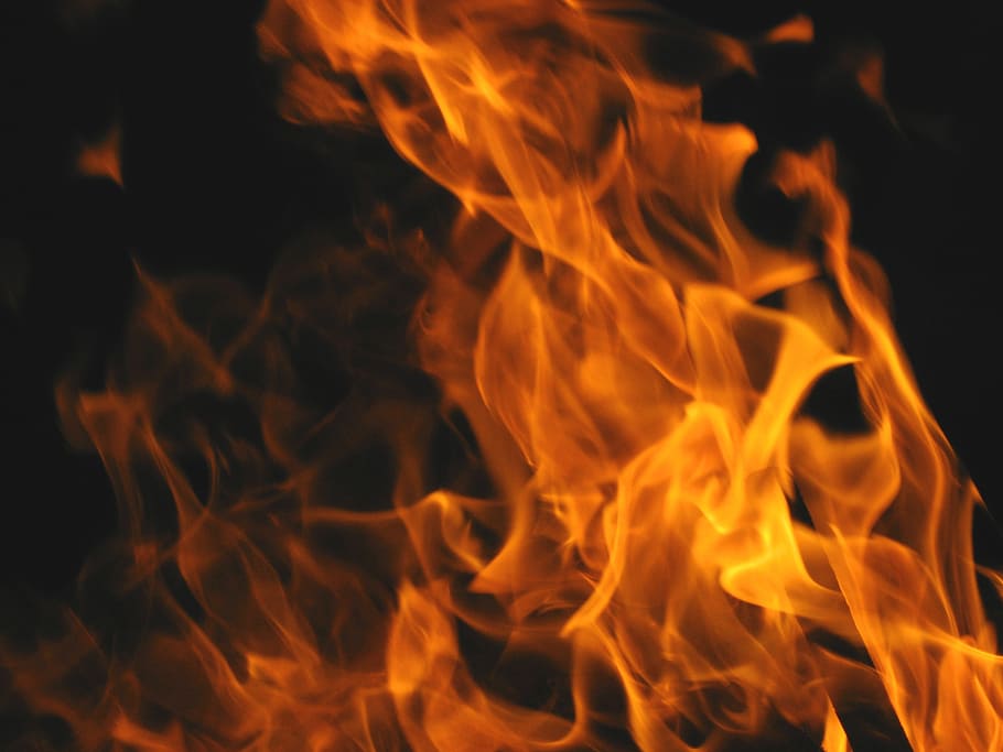fire, bonfire, flames, blaze, blazing, combustion, dangerous HD wallpaper
