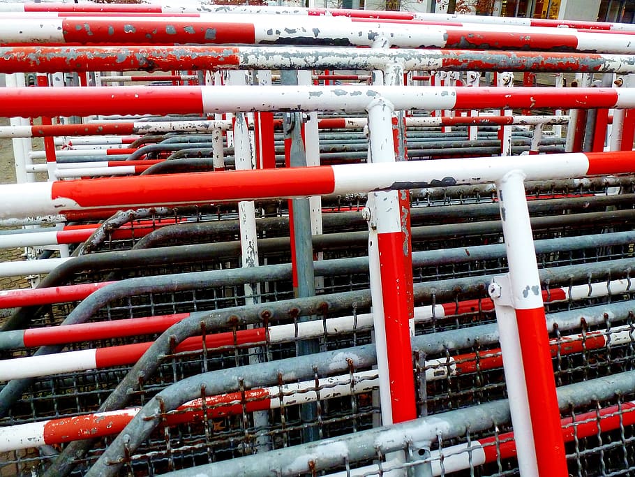 barrier, precincts, blocking, red, no people, connection, full frame HD wallpaper