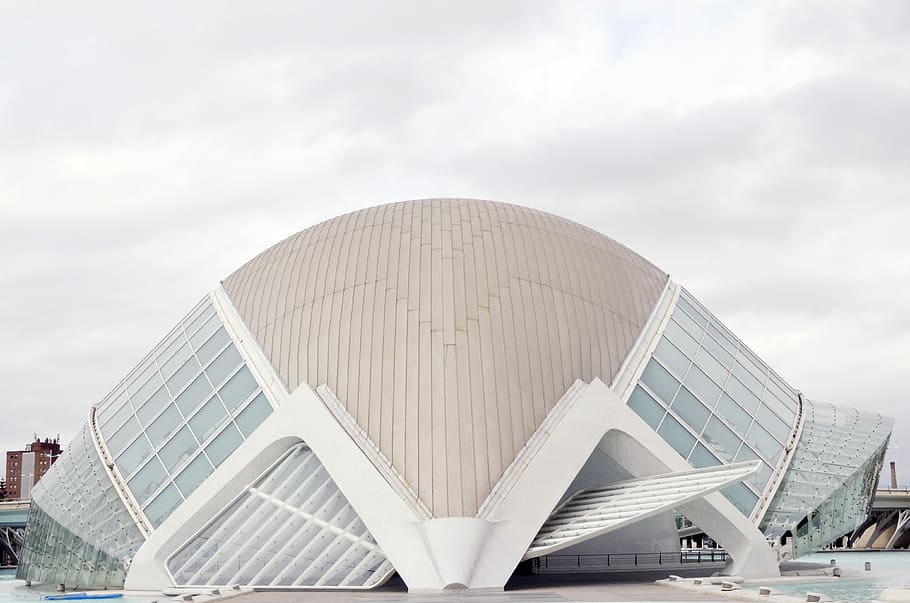 L’hemisferic, brown dome museum, building, architecture, structure HD wallpaper