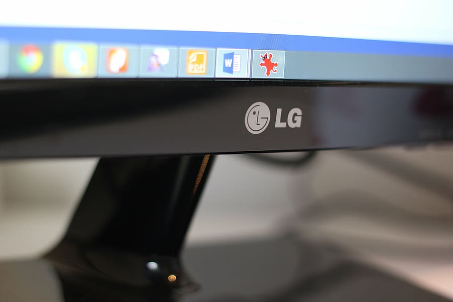 monitor, screen, computer, lg, technology, close-up, no people HD wallpaper