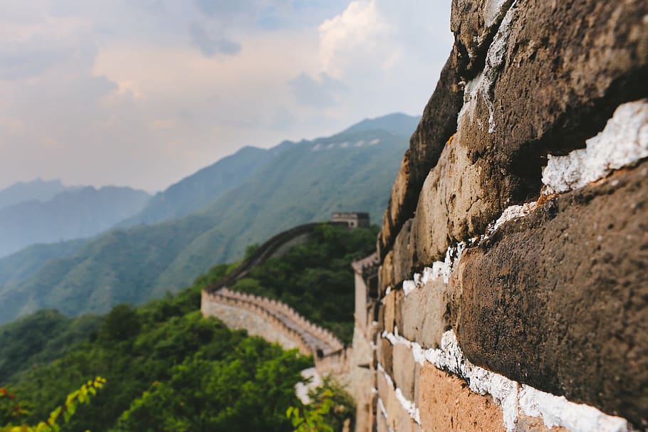 macro photography of Great Wall of China, tourist, destination