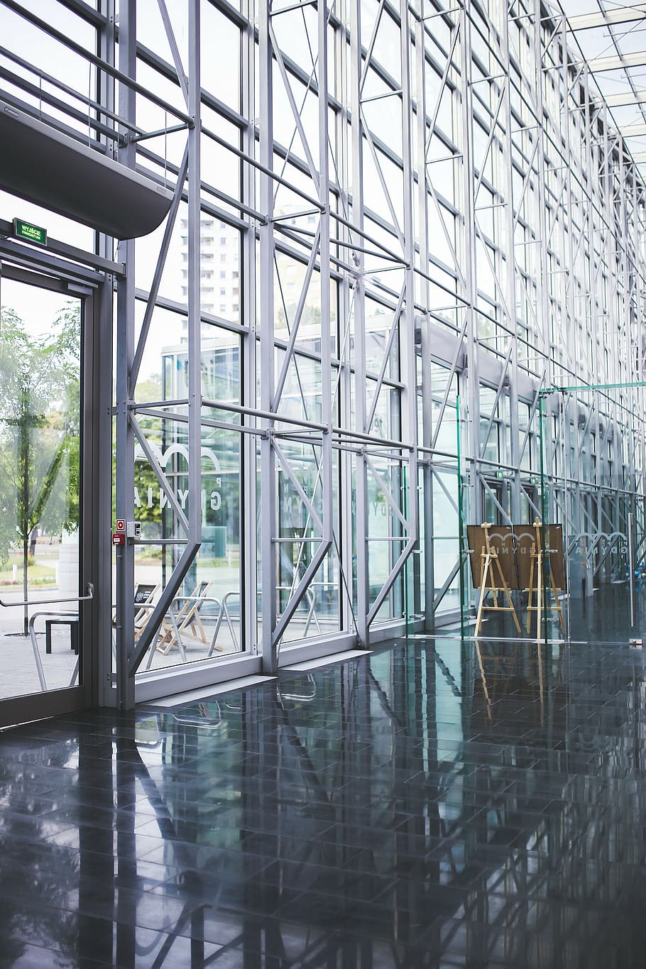 glass, building, windows, construction, architecture, modern HD wallpaper
