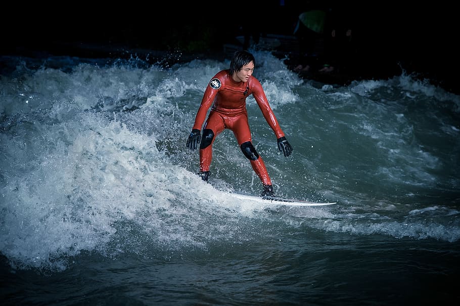 surfer, wave, water, sport, motion, leisure activity, lifestyles HD wallpaper