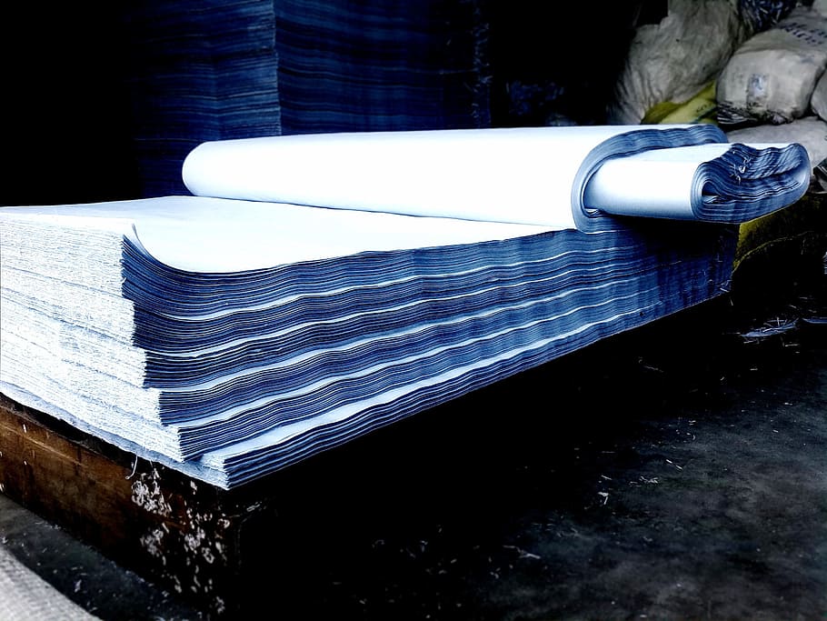 white printed paper placed on brown wooden slab, computer, book HD wallpaper