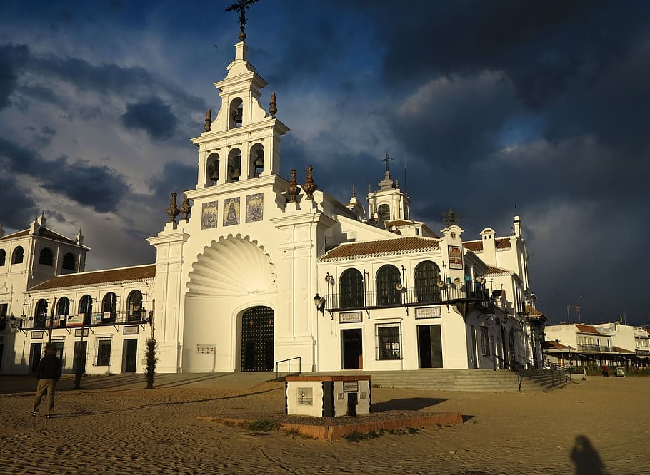 el rocio, church, cathedral, spain, architecture, building, HD wallpaper