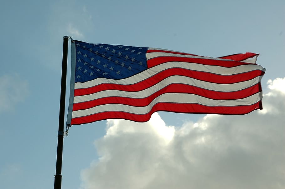 American Flag, Symbol, Patriotic, usa, national, united, dom