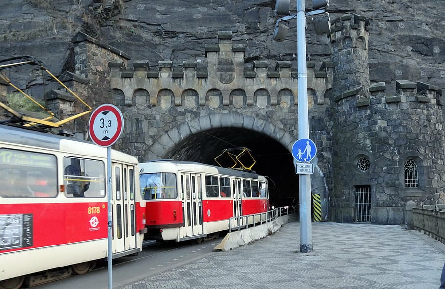 tram, prague, czech, architecture, europe, street, monument HD wallpaper