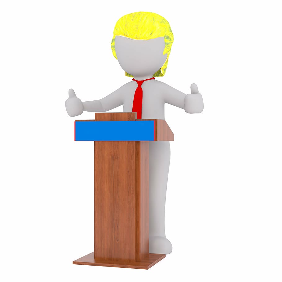person standing in front of podium clip-art, white male, 3d model, HD wallpaper