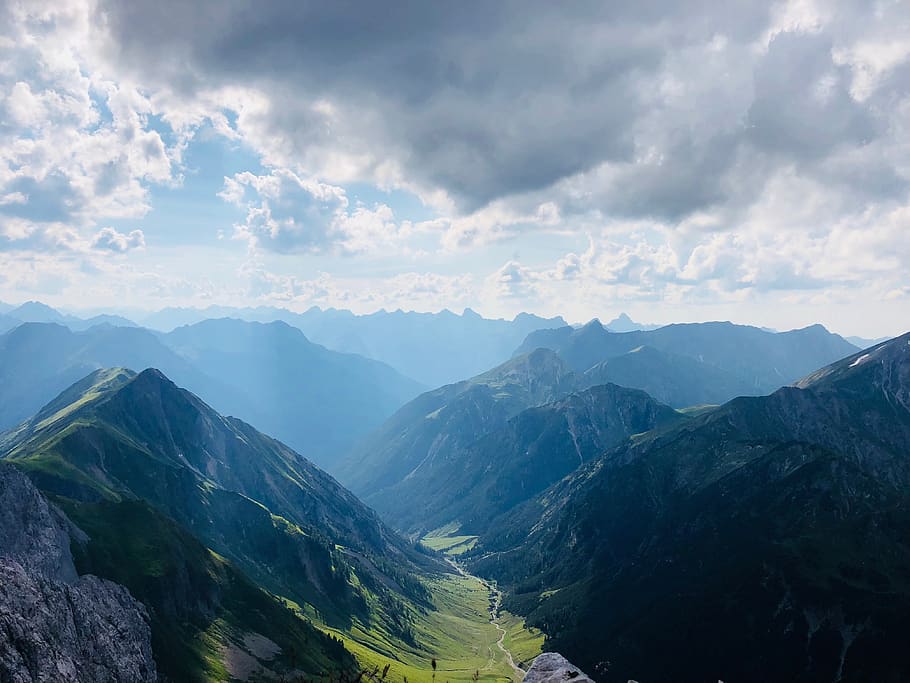 panorama, alps, nature, mountains, view, the sky, clouds, alpenpanorama