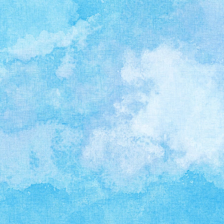 blue, sky blue, watercolor, canvas, paint, paper, stain, brush strokes, HD wallpaper