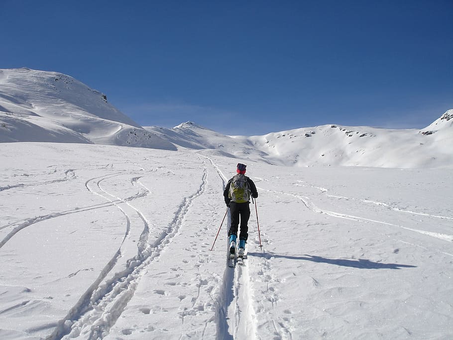 backcountry skiiing, ski touring, skiing, skitouren goers, outdoor, HD wallpaper