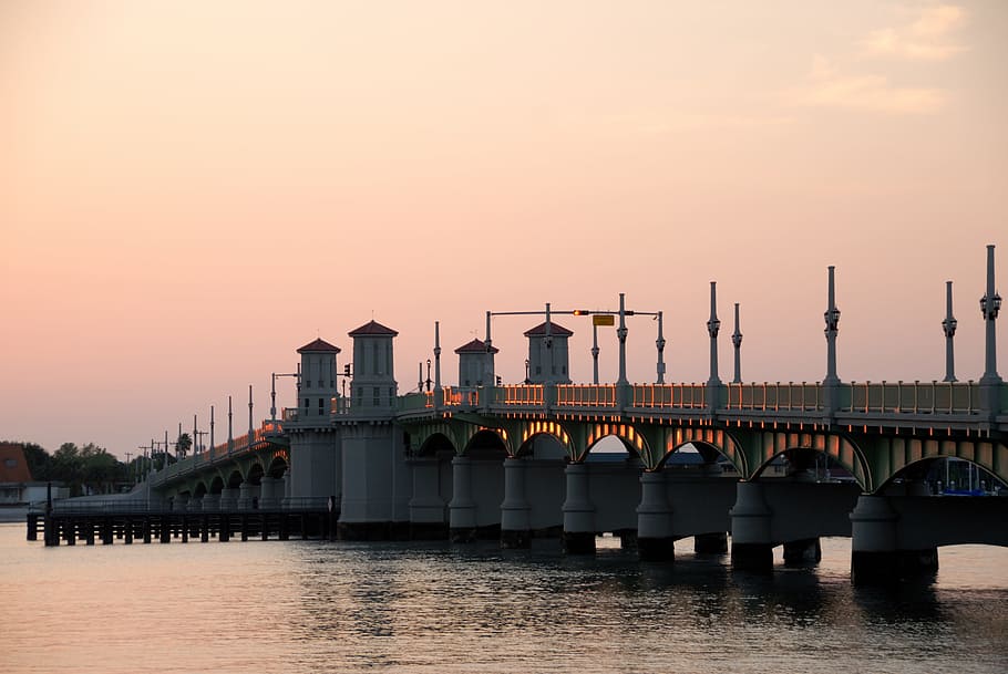 Bridge Of Lions, St Augustine, Florida, historic, tourism, travel destination, HD wallpaper