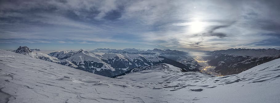 snowfield during daytime, clouds, cold, dawn, dusk, fog, frost HD wallpaper