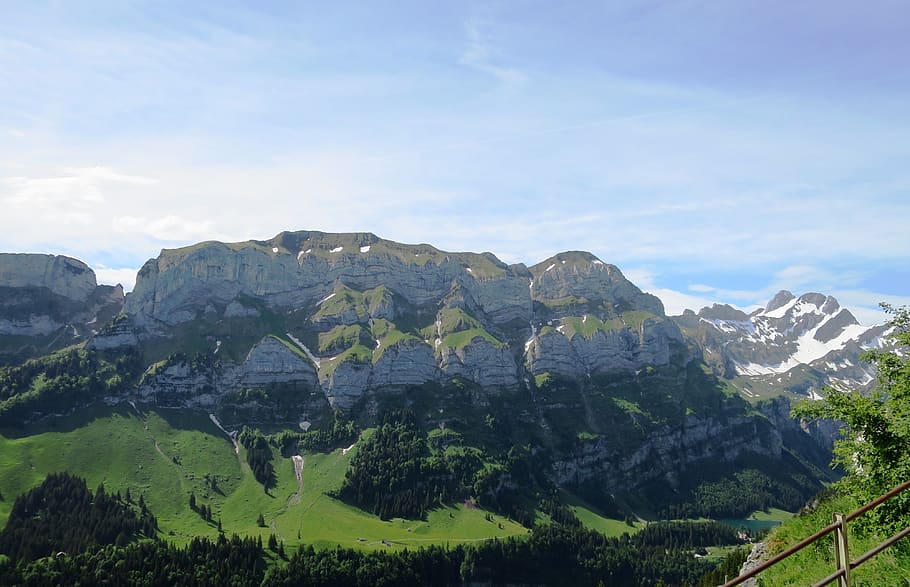 appenzell, mountain landscape, sky, beauty in nature, scenics - nature HD wallpaper