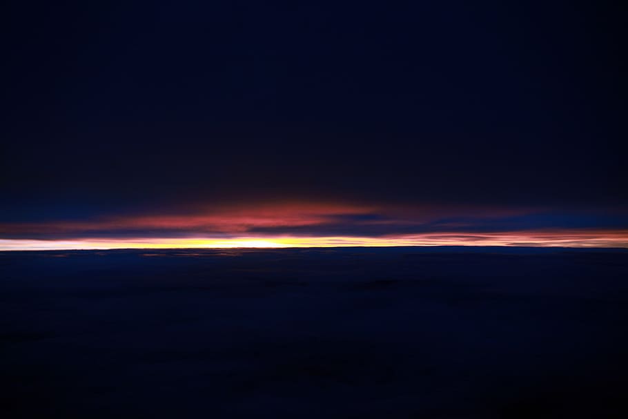 sky, sunset, red, cloud - sky, night, space, nature, planet - space HD wallpaper
