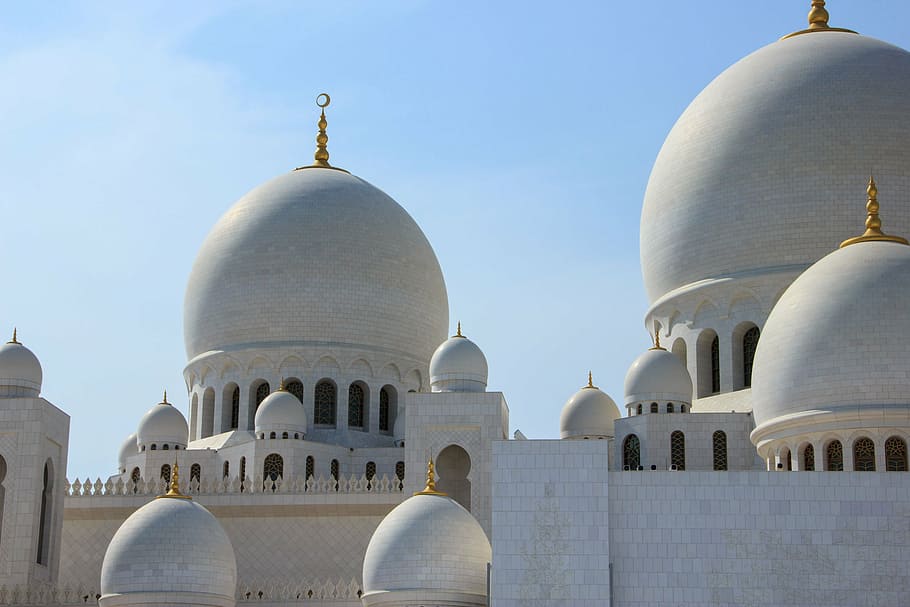 photograph of mosque, sheihk zayed mosque, religious, temple