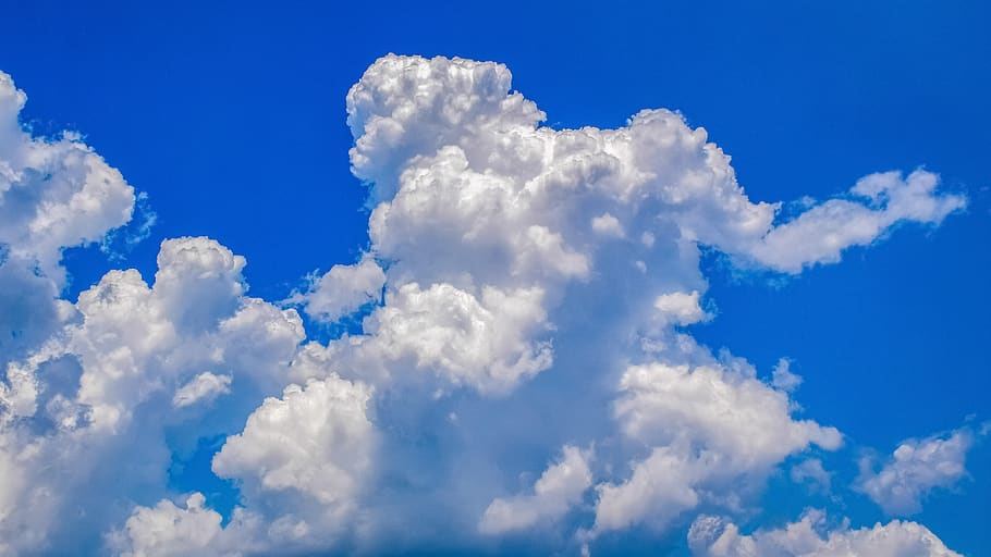 clouds, white, cumulus, nature, cloudscape, weather, sky, environment HD wallpaper