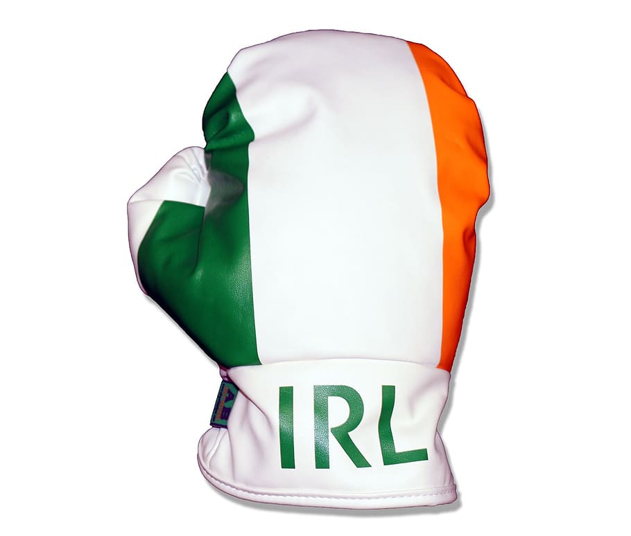 glove, ireland, boxing, white background, studio shot, green color HD wallpaper