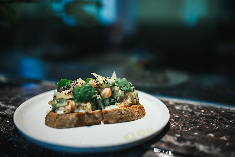 Sandwich, bread, breakfast, dish, green, herb, lunch, meal, parsley HD wallpaper